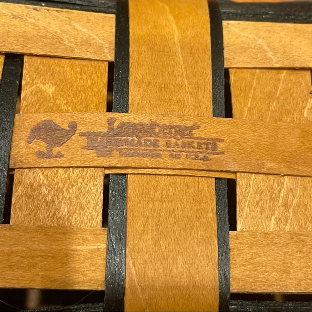 Longaberger Black and Tan Cracker Basket